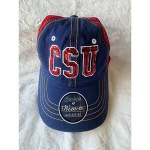 Zephyr CSU Colorado State University Red Blue Glitter Adjustable Hat Cap Women's